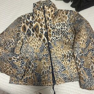 Adidas Multicolor Animal Print Puffer Jacket